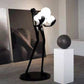 HDC Creative Hand Holding Modern Character Frosted Ball Light Floor Lamp