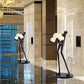 HDC Creative Hand Holding Modern Character Frosted Ball Light Floor Lamp