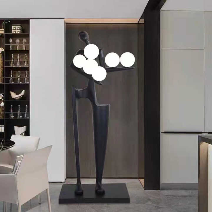 Hdc Art Sculpture Living Room Creative Abstract Character Decorative Floor Lamp