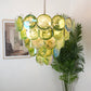HDC 800mm Luxury Green Murano Disc Glass Chandelier Light