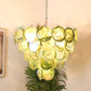 HDC 800mm Luxury Green Murano Disc Glass Chandelier Light