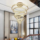 HDC Ring Crystal Led Chandelier Hanging Lamp