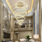 HDC Ring Crystal Led Chandelier Hanging Lamp