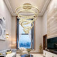 HDC Ring Crystal Led Chandelier Hanging Lamp