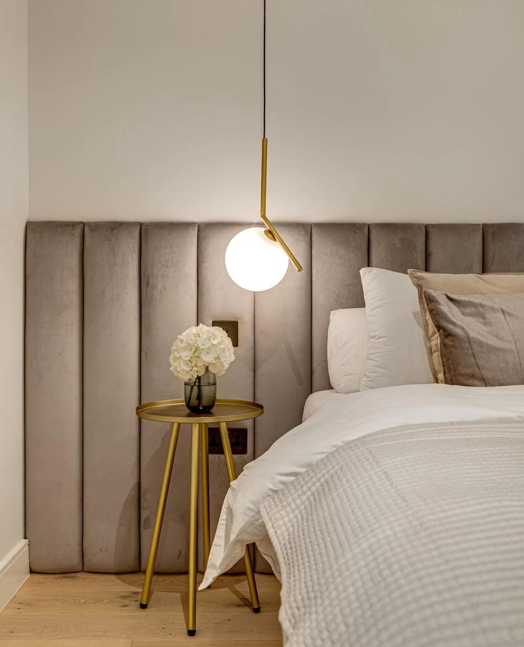 HDC 1 Light Modern Led Gold Frosted Ball Pendant Lamp Chandelier Ceiling Light