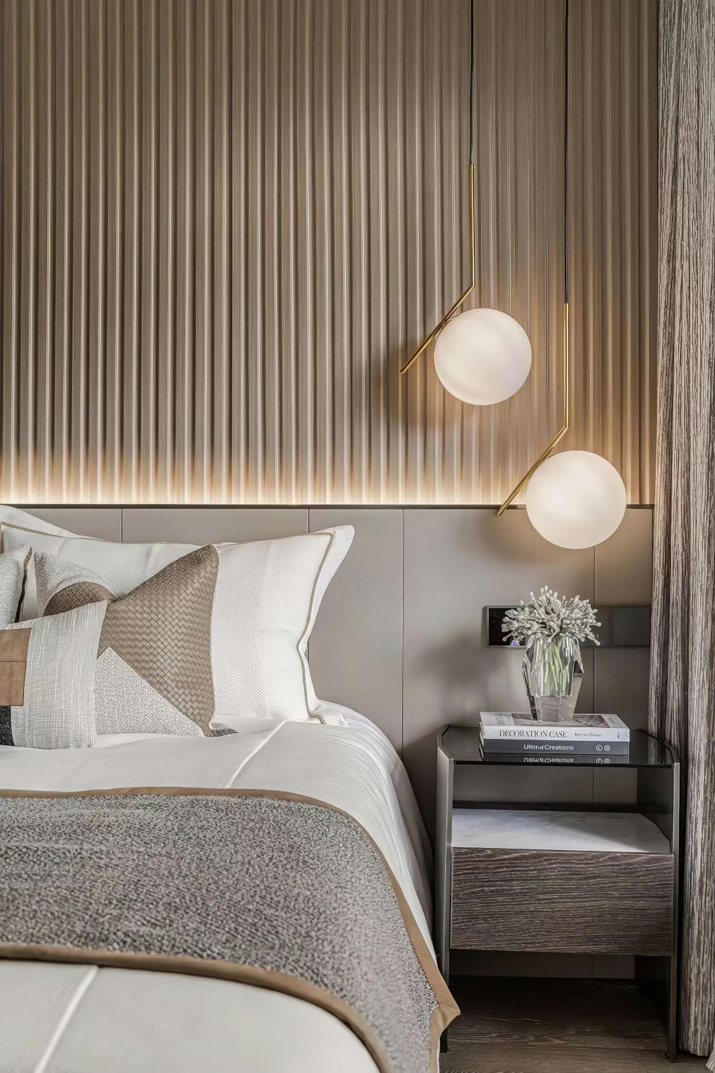 HDC 1 Light Modern Led Gold Frosted Ball Pendant Lamp Chandelier Ceiling Light