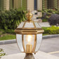 HDC Modern Pillar Light Brass Gate Lamp E27 Lantern Post - Bronze
