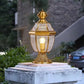 HDC Modern Pillar Light Brass Gate Lamp E27 Lantern Post - Bronze