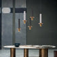 HDC Modern Nordic Modern Minimalist Natural Stone Droplight Pendant Lamp For Living Room Luxury Restaurant (White)