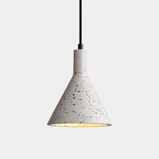 Hdc Nordic Modern Pendant Lamp for Beside Bedroom Living Dinning Room Light Creative Hanging Terrazzo Pendant Lighting (White)