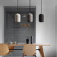 Hdc Modern Terrazzo Cylindrical Cement LED Pendant Light For Living Room Bedroom (White)
