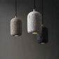 Hdc Modern Terrazzo Cylindrical Cement LED Pendant Light For Living Room Bedroom (White)