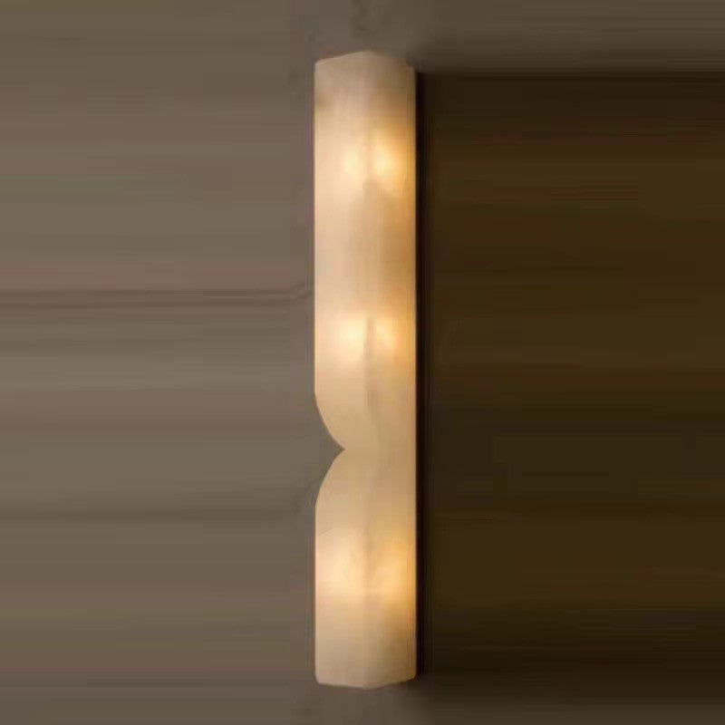 HDC Luxury Marble Finish Vertical LED Wall Light for Modern Interiors