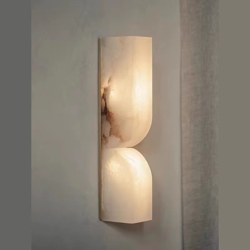 HDC Luxury Marble Finish Vertical LED Wall Light for Modern Interiors