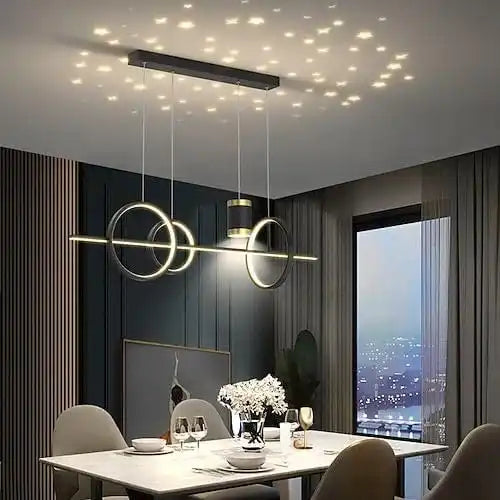 HDC Geometric Ceiling Light Starry Reflection Hanging Chandelier Light