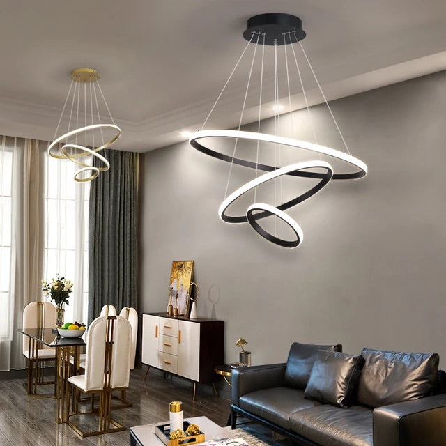 Modern Chandelier,Dimmable Modern Led Chandelier 5 Rings Big Chandelier for  High Ceiling Chandelier for Dining Room,Contemporary Acrylic Modern Led  Pendant Chandelier Light Fixture with Remote Control - Amazon.com