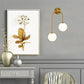 HDC Gold Frosted Glass Ball Wall Light Shape Metal - Gold Warm White