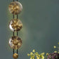 Hdc Led Amber/Smoke 3 Circle Glass Disc Wall Light