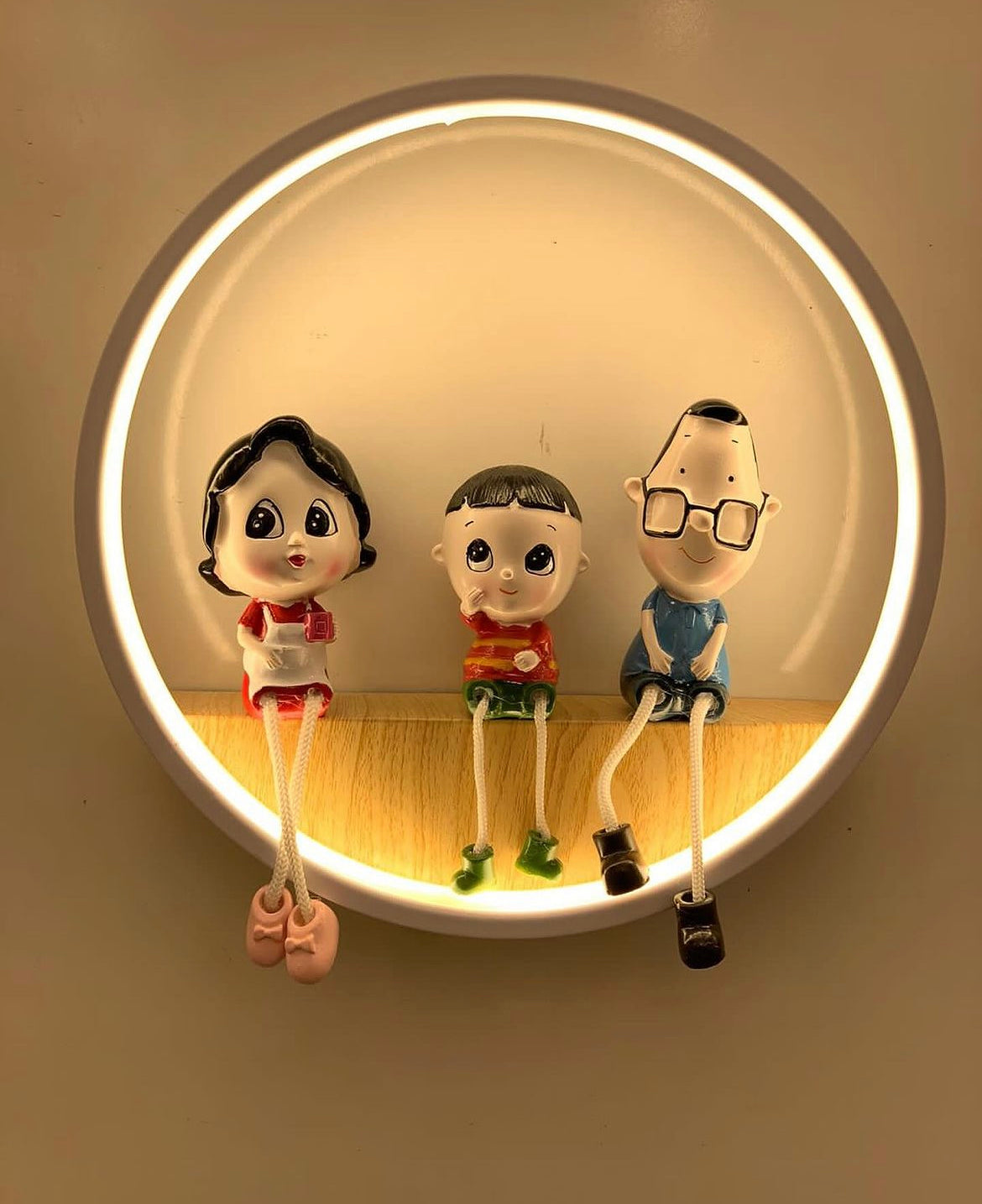 Hdc Modern Minimalist LED Cartoon Wall Lamp For Children Bedroom- Tricolor