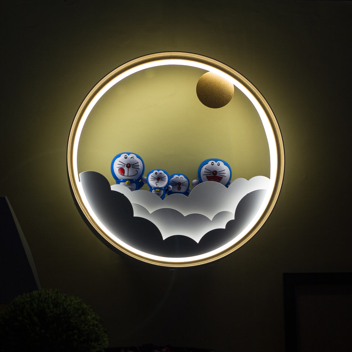 Hdc Modern Minimalist LED Cartoon Wall Lamp For Children Bedroom- Tricolor