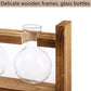 HDC Indoor Propagation Station Wooden Stand With 3 Bulb Shaped Home Glass Tube Vases