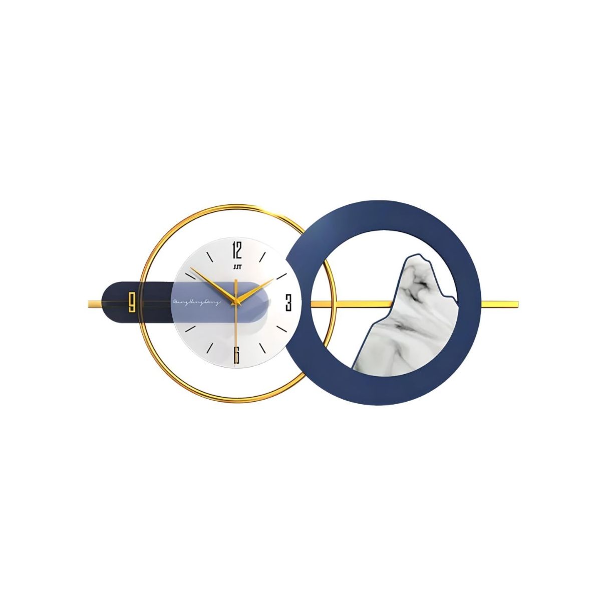 Hdc Modern Creative Metal Wall Clock For Living Room, Bedroom, Home Decor