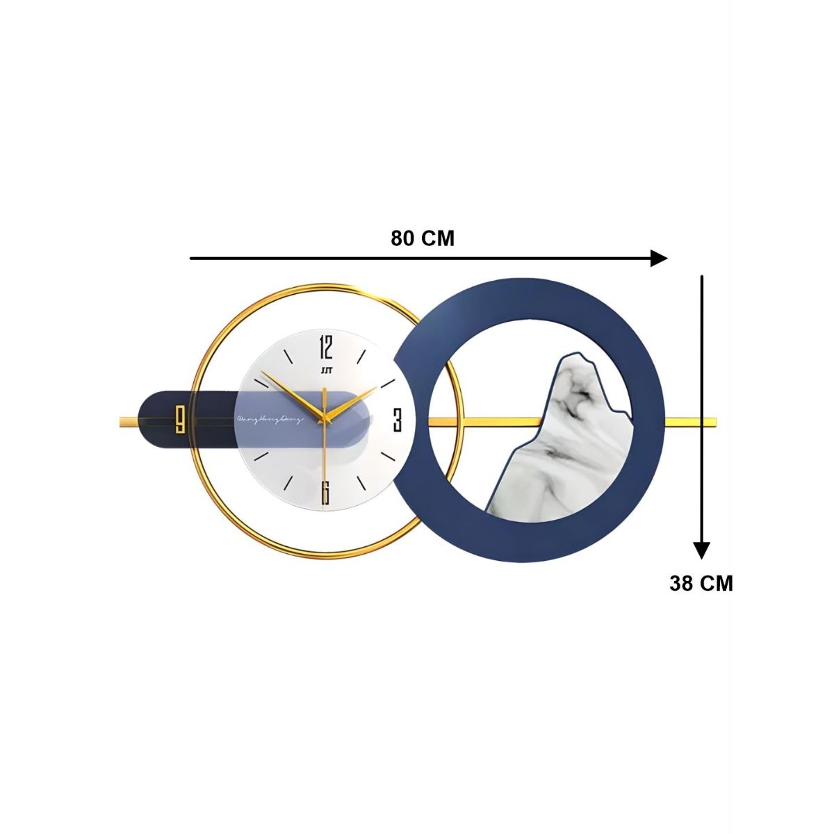 Hdc Modern Creative Metal Wall Clock For Living Room, Bedroom, Home Decor