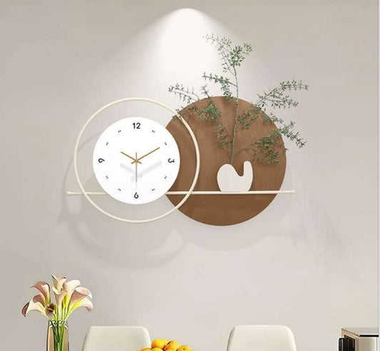 Hdc Modern Creative Metal Wall Clock For Living Room, Bedroom, Home Decor
