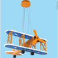 Hdc Retro Airplane Chandelier Boy Bedroom Children's Room Lamp American Creative Led Iron Fighter Kids Room Chandelier