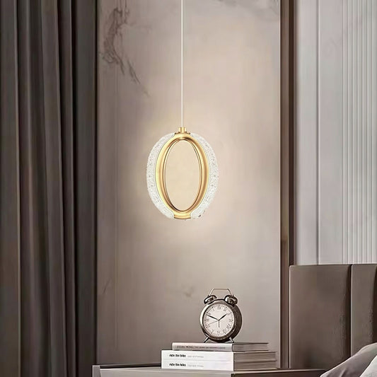 HDC LED Metal Full Moon Hanging Pendant Ceiling Lamp Light Fixture- Tricolor