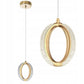 HDC LED Metal Full Moon Hanging Pendant Ceiling Lamp Light Fixture- Tricolor