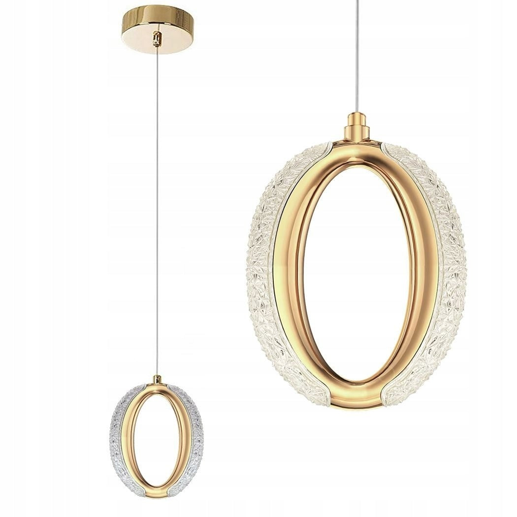 HDC LED Metal Full Moon Hanging Pendant Ceiling Lamp Light Fixture- Tricolor