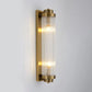 HDC Gold Crystal Cylindrical Shade Wall Lamp For Drawing Room - Warm White