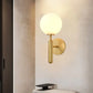 HDC Gold Finish 1 Head Frosted Glass Ball Light Wall Lamp For Living Room