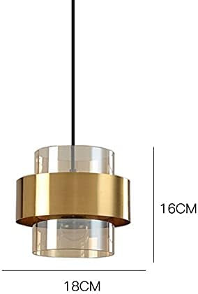 HDC 1 Light Led Amber Glass Ball Gold Pendant Ceiling Light - Warm White