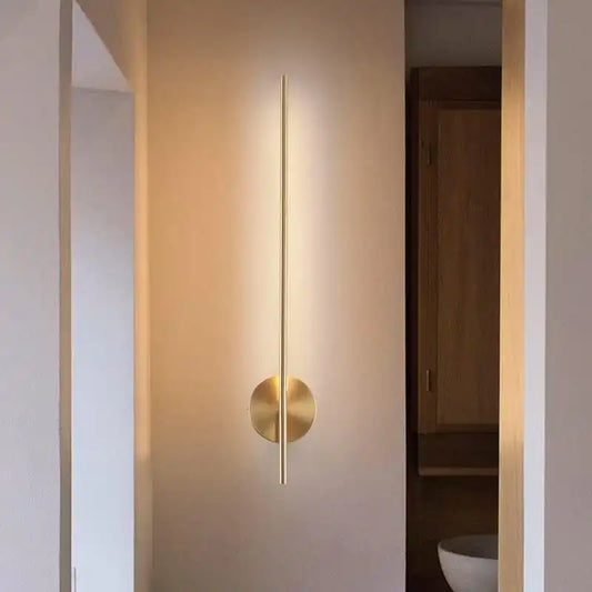 HDC 600mm Modern Golden Linear Tube LED Wall Lamp- Tricolor