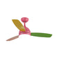 Hdc 36" Pink Led Fan Ceiling Fan Chandelier For Kids Bedroom- Tricolor