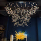 Hdc Hotel Entrance Crystal Flower Branch Chandelier Luxury Ceiling Lighting Fixture For Foyer Entryway