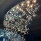 Hdc Hotel Entrance Crystal Flower Branch Chandelier Luxury Ceiling Lighting Fixture For Foyer Entryway