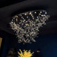 Hdc Hotel Entrance Crystal Flower Branch Chandelier Luxury Ceiling Lighting Fixture For Foyer Entryway