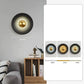 Hdc Contemporary Black Creative Macaron Flying Saucer Hardware LED Wall Sconce Lamp For Bedroom- Tricolor