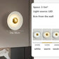 Hdc Contemporary White Creative Macaron Flying Saucer Hardware LED Wall Sconce Lamp For Bedroom- Tricolor