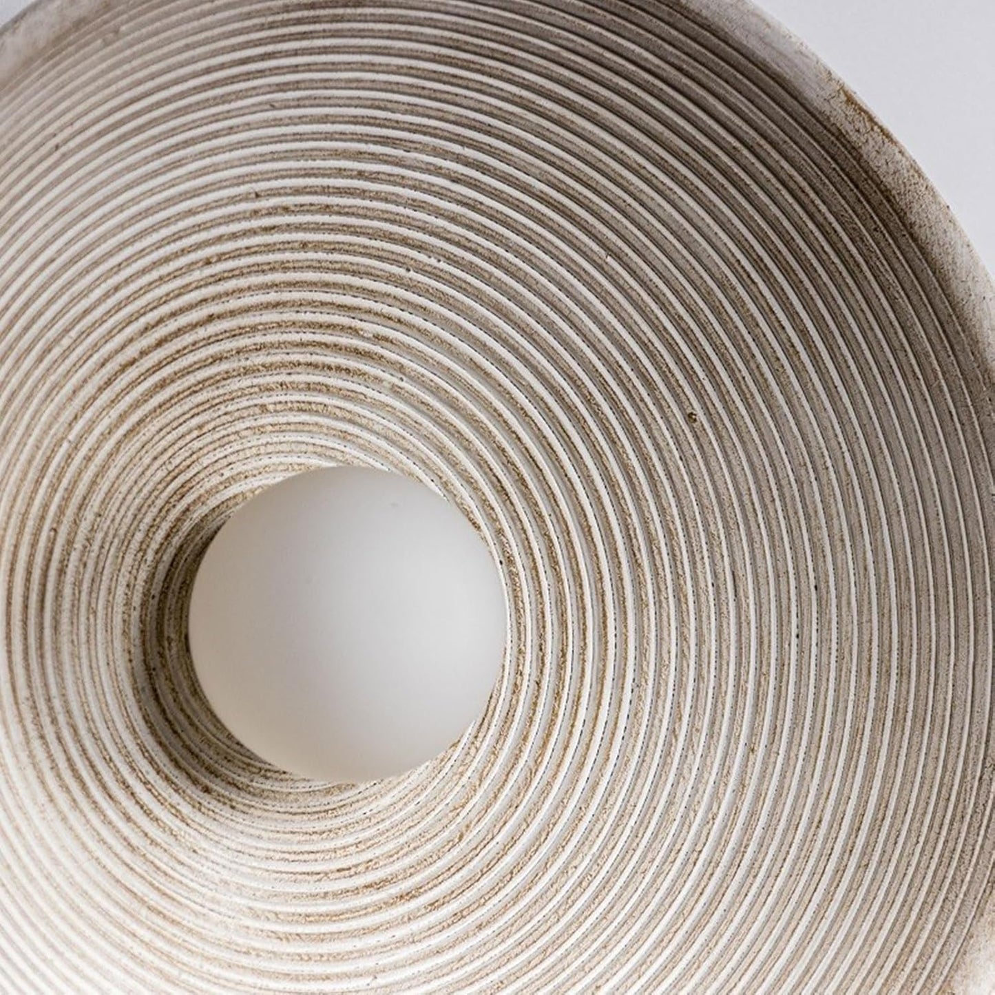 Hdc Vintage Japanese Style Round Stripe Rustic Circular Wall Light for Kids Room Bedroom Staircase Art Decor