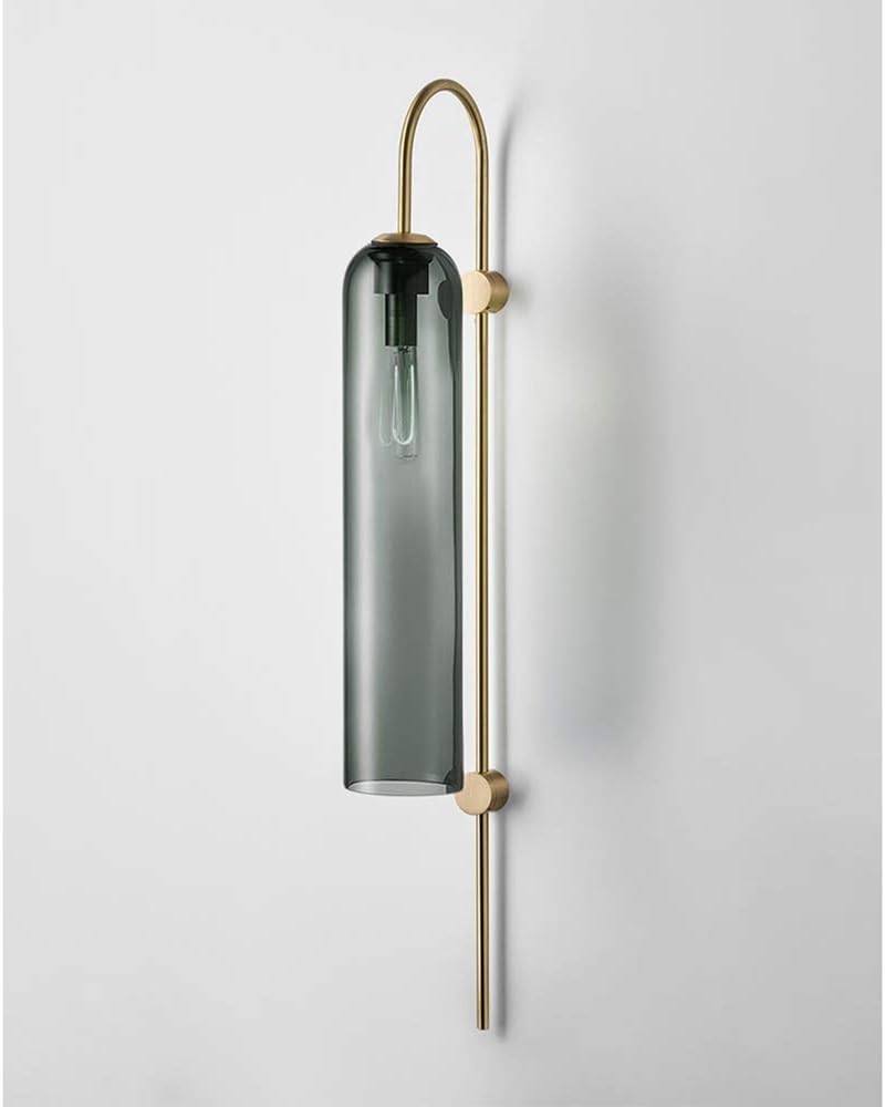 Hdc Long Glass Wall Light Modern Copper Metal Bedroom Living Room Wall Light