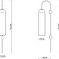 Hdc Long Glass Wall Light Modern Copper Metal Bedroom Living Room Wall Light