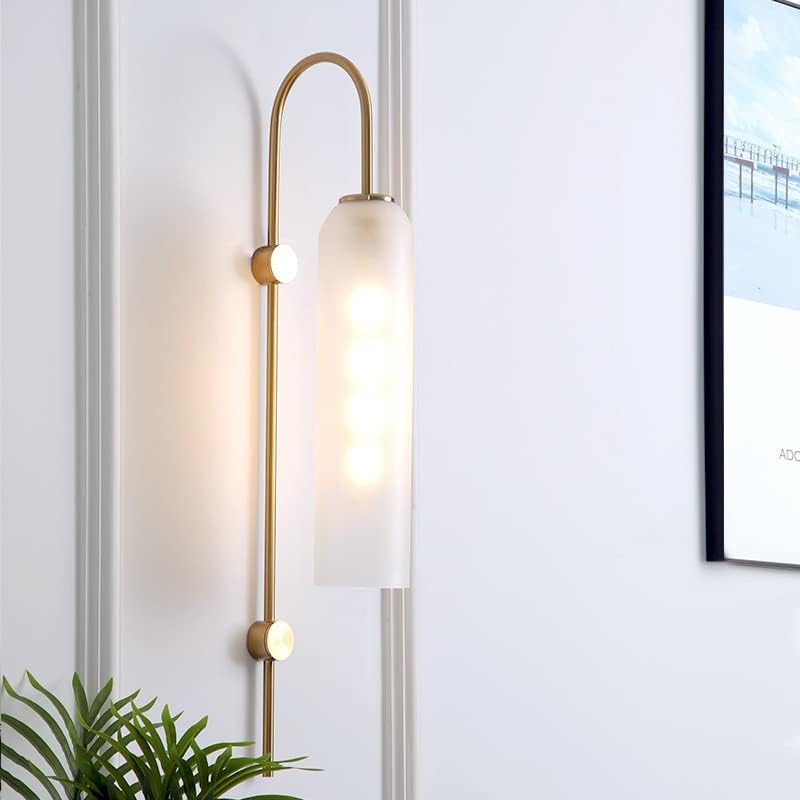 Hdc Long Glass Wall Light Modern Copper Metal Bedroom Living Room Wall Light