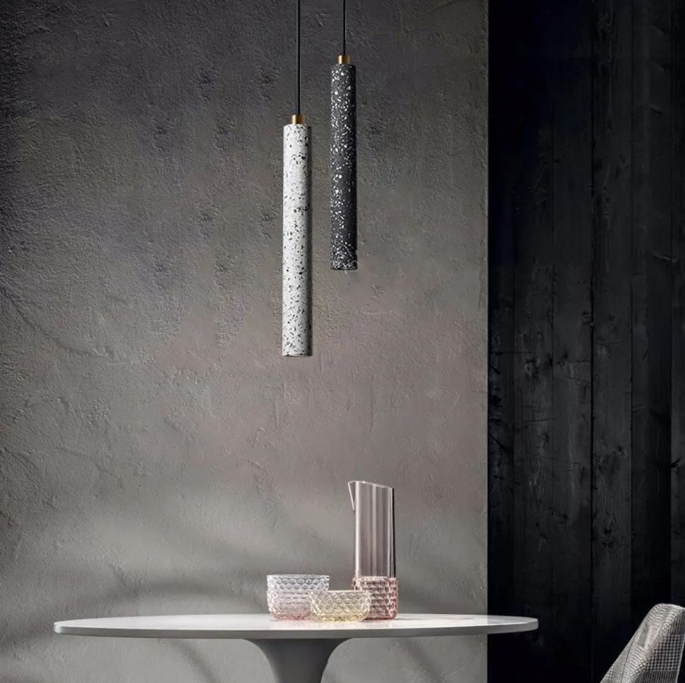 Hdc Retro Multicolor Cement Long Strip LED Pendant Light