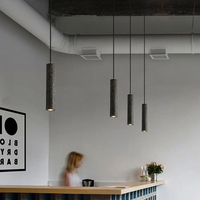 Hdc Retro Multicolor Cement Long Strip LED Pendant Light