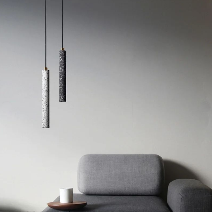 Hdc Retro Multicolor Cement Long Strip LED Pendant Light