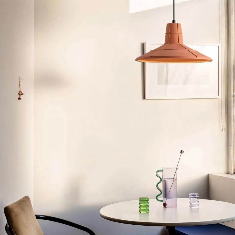 Hdc Japanese Orange Industrial Style Cement Pendant Lamp